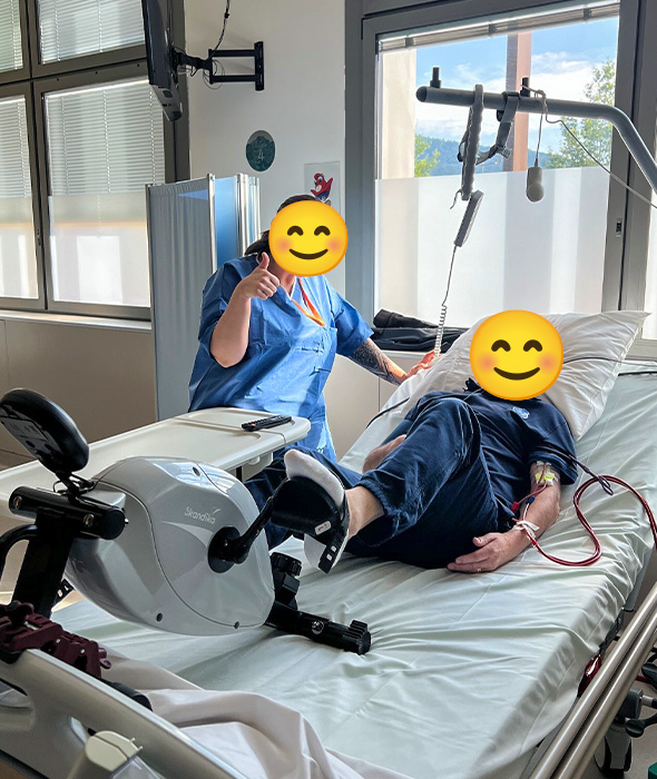 Activité Physique Adapée - Pédalier en séance
